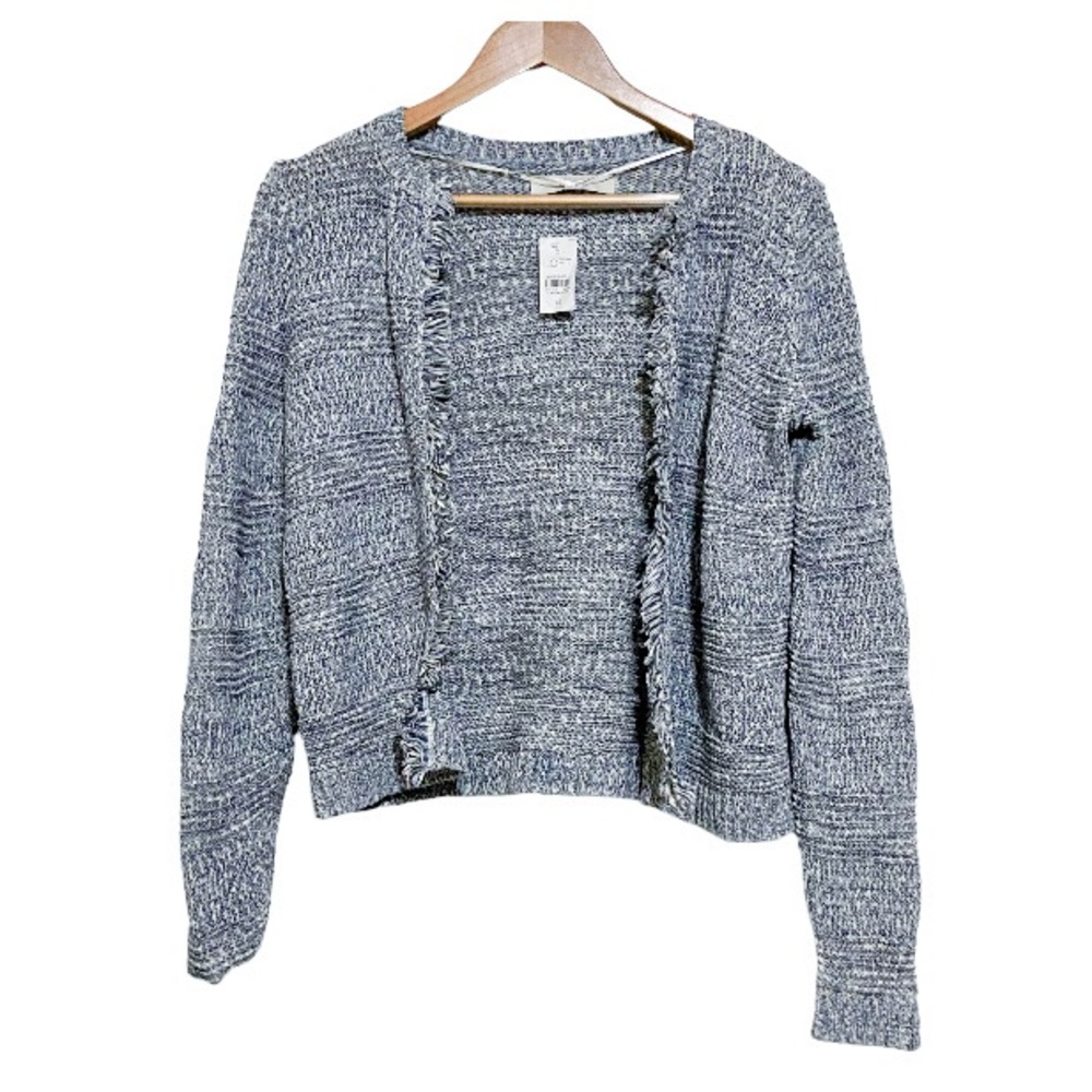 🆕 Loft Blue White Knit Business Wear Cardigan Jacket